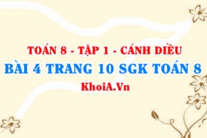 Bài 4 trang 10 SGK Toán 8 tập 1 Cánh Diều
